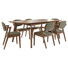 Helen Grey and Dark Walnut 7-piece Dining Set