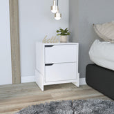 Vertex Nightstand, Bedside Table with 2-Drawers