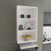 Eco 36" High Open 3-Tier Wall Cabinet, Wall Shelf, Storage Cabinet, Cube Shelf Bedroom, Office, Living Room, Garage White