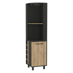 Aphrodite 10-Bottle 1-Shelf Bar Cabinet Wenge and Pine