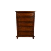 Chest Made with Wood in Dark Walnut Color