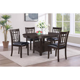 Quasar Black and Espresso 5-piece Dining Set