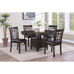 Quasar Black and Espresso 5-piece Dining Set