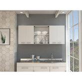 Archive 150 Wall Cabinet With Glass, Four Interior Shelves, Two Double Door -White