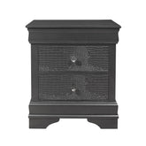 CHRONICLE CROCODILE METALLIC GREY NIGHTSTAND