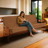 Memory Foam Infused Futon Mattress Full XL – Washable Removable Cover, Heavy-Duty Zipper, Thick Foldable Sofa Bed Cushion for Guest Room, Apartment, Dorm (Frame NOT Included)