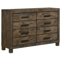 Sonata Rustic Golden Brown 8-drawer Dresser