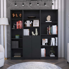 Wenge 3 Piece Living Room Set with 3 Bookcases