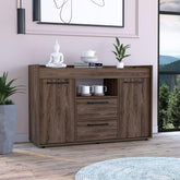 Log 2-Drawer Sideboard Dark Walnut
