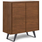Athena 39 inch Wide Solid Wood Medium Storage Cabinet in Walnut Veneer