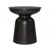 Rhapsody 17 inch Wide Modern Industrial Metal Accent Table in Antique Copper Iron, Assembled