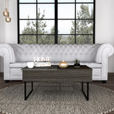 Hades Rectangle Lift Top Coffee Table Carbon Espresso and Onyx