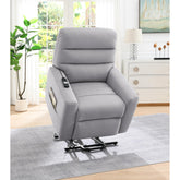 Log Gray Leather Aire Power Motion Recliner w/Lift