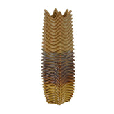Aura Vase, Brown, Gray Ceramic Undulating Pattern, 20 Inch