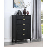 Avalon Black 5-Drawer Chest
