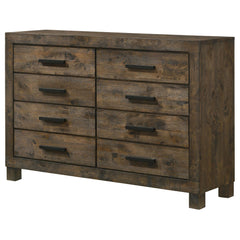Sonata Rustic Golden Brown 8-drawer Dresser