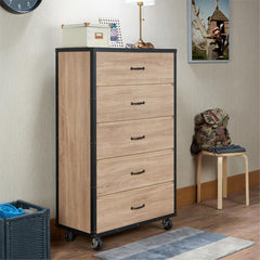 Pluto Light Oak 5-Drawer Chest