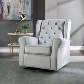 Infinity Gray Fabric Glider Chair with Swivel