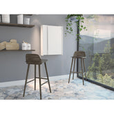 Ares Wall Foldable Table, Seven Interior Shelves, Extending Table -White