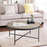 Pluto Grey Oak and Black Coffee Table