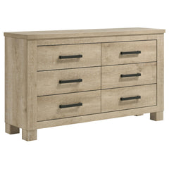 Poem Weathered Oak 6-drawer Bedroom Dresser