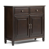 Celestia Solid Wood Entryway Storage Cabinet in Dark Chestnut Brown