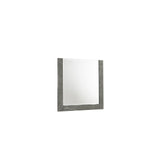 Sonata Mirror – Two-Tone High-Gloss Marble & Lacquer Frame with Large Reflective Surface and Elegant Design- Gray(Includes Mirror Only)