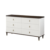 Halo White & Walnut Finish Dresser with Jewerly Tray