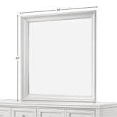 White Square Mirror