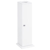 Small Toilet Paper Cabinet, Bathroom Corner Cabinet with Doors and Shelves for Paper Shampoo, White