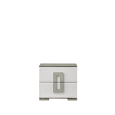 Display Contemporary Style 2-Drawer Night stand Made with Wood in White