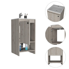 Genesis 1-Shelf Freestanding Vanity Cabinet Light Gray