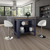 Astyanax Kitchen Island with Three Open Shelves, One Top Shelf and Four Legs, Modern Kitchen Decor And Organizer