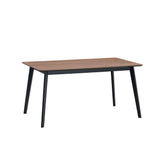 Summit Walnut & Black Finish Dining Table