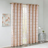 Nova Blackout Metallic Print Grommet Top Curtain Panel(Only 1 Pc Panel)