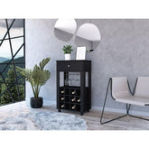 1-Drawer 12-Bottle Wine Cabinet Wenge