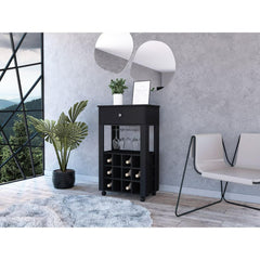 1-Drawer 12-Bottle Wine Cabinet Wenge
