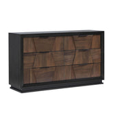 Neptune Traditional Style 6-Drawer Dresser Made with Wood in Walnut (THIS ITEM INCLUDES DRESSER ONLY)