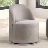 Contemporary Style 1pc Dining Swivel Chair 360 Rotate Light Gray Finish Dining Room