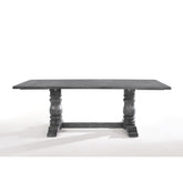 Poem Weathered Gray Finish Dining Table