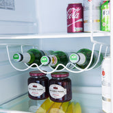 Orion bottle rack metal baked varnish hanging under shelf refrigerator three bottles White color