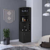 8-Bottle 2-Shelf Bar Cabinet Wenge
