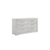 Galaxy Modern Style 6- Drawer Dresser Made with Wood in White