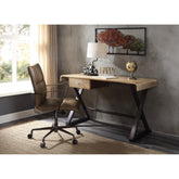 Asteroid Gold Aluminum Rectangular Writing Desk