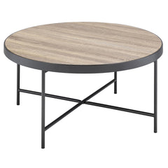 Pluto Grey Oak and Black Coffee Table