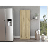 Valhalla Cabinet, Double Door, Five Shelves -Light Oak / Black