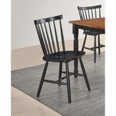 Hera Black Wood Dining Side Chair (Set of 2)