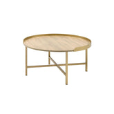 Nebula Oak & Gold Finish Coffee Table