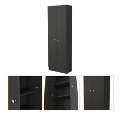 Rectangle 2-Door Storage Tall Cabinet Wenge