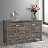 Hestia Brown Oak 6-drawer Dresser Cabinet